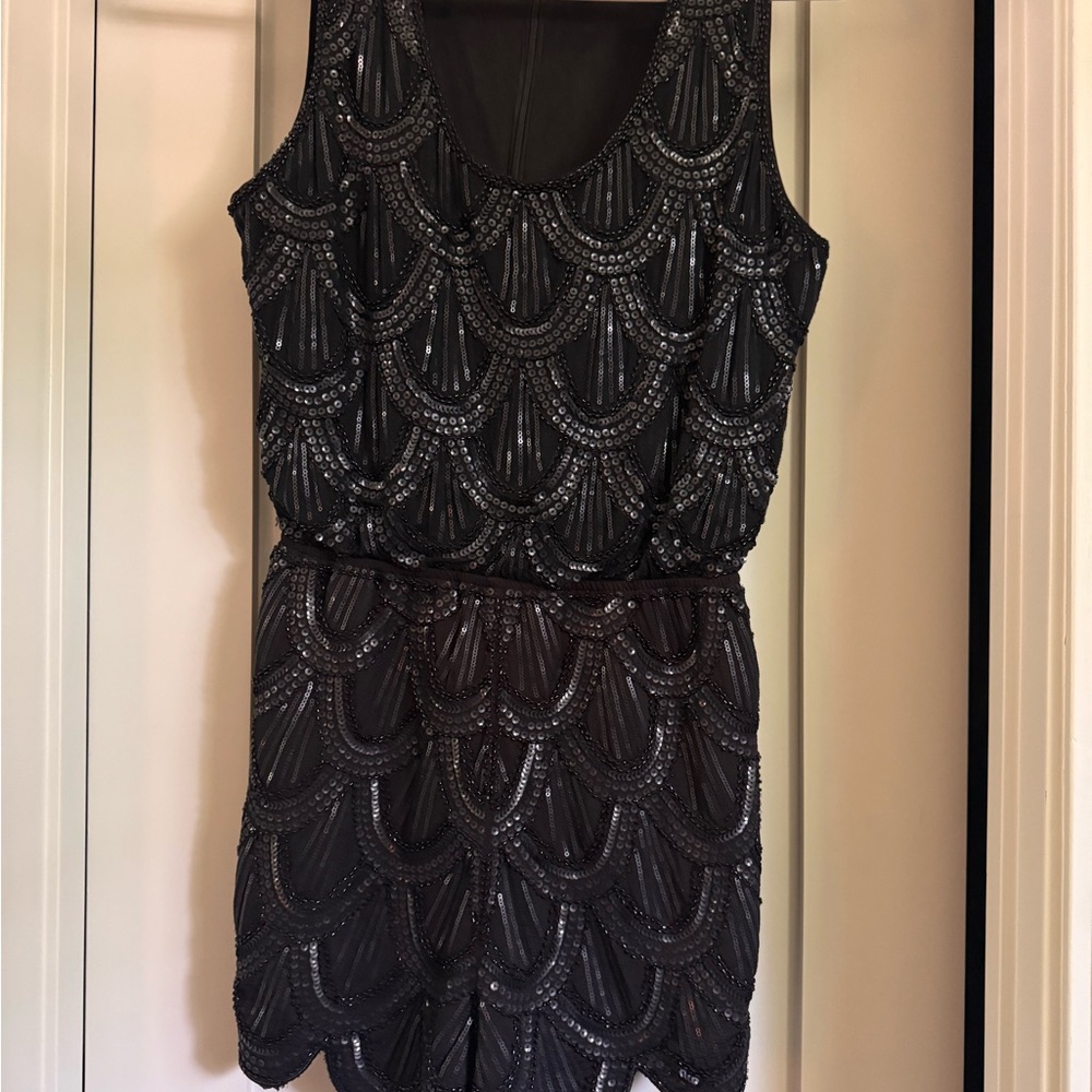 Black Beaded Romper